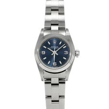 ROLEX Oyster Perpetual 76080 Blue Ladies Used Watch #421121