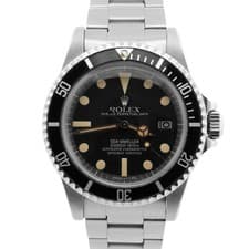 1981 Rolex Sea-Dweller Black PATINA 40mm Stainless Steel Date Watch 1665