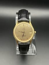 Vintage Omega Seamaster Quartz 1337 Gold Tone 34mm Date Watch – Parts/Repair