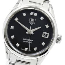 TAG HEUER Carrera WAR2413.BA0776 12P diamond date Automatic Ladies Watch_949314