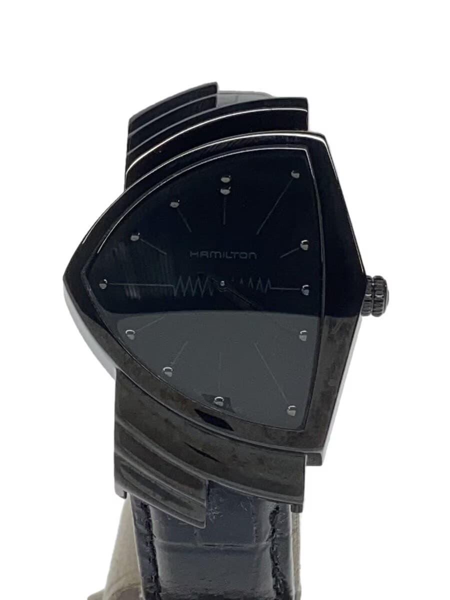 HAMILTON Quartz Watch Analog Leather BLK BLK H244010