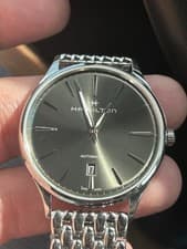 Hamilton Men's Watch H38525181 Jazzmaster Swiss Automatic Gray Dial Steel 40mm