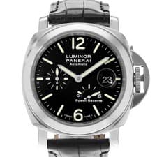 Panerai Luminor Power Reserve PAM 00090 44mm Black Steel Mens Watch Papers 2006