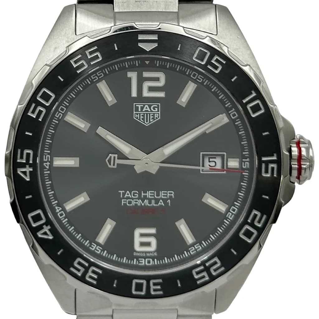 TAG HEUER Formula 1 Calibre 5 WAZ2011 Black Stainless Steel Automatic #OK1447