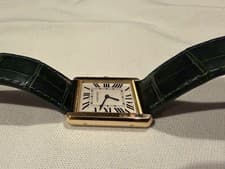 Cartier Tank Solo 18K Yellow Gold watch timeless piece.