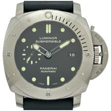 PANERAI LUMINOR 1950 SUBMERSIBLE 3 DAYS PAM00305 Black Titanium #OK965