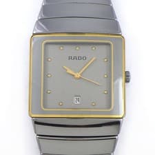 RADO Watch Diastar 152.0332.3 Date Square Satin Gray Dial Stainless Steel Quartz