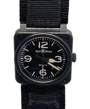 BELL & ROSS Black Ceramic 42mm Military Type Box Warranty BR03-92-CBL-04