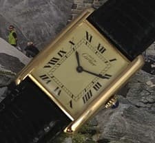 Cartier Tank Men's c.1970s Vintage Manual Wind 23.5x30.5mm Case Box & Papers