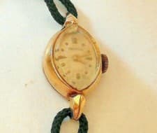 14K Yellow Gold Croton Woman's 17 J Model ACP 1825 Wrist Watch - New Band