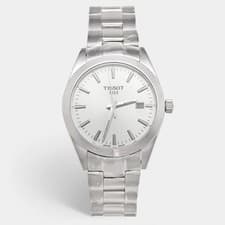 Tissot Gentleman T127.410.11.031.00 Silver Dial Stainless Steel Mens Wristwatch