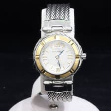 Genuine PHILIPPE CHARRIOL Celtic SS/GP Quartz Watch Silver Dial Ladies