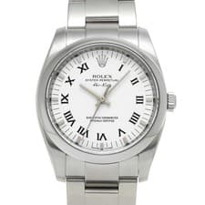 ROLEX Air King 114200 White Case Size 34 x 34 mm Men's Used Watch #42721