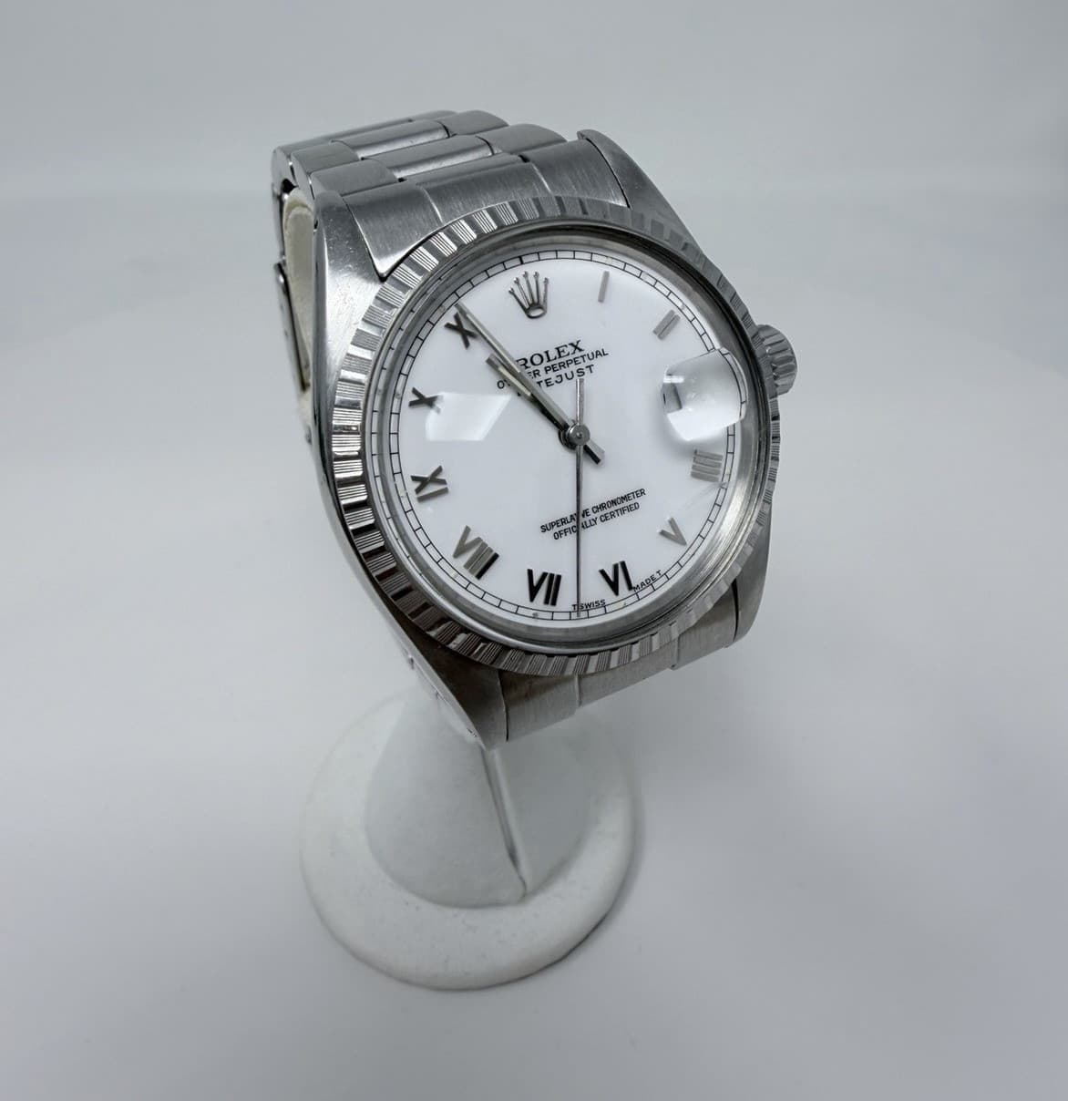 Rolex Datejust 16030 36mm White Roman Dial – 1980’s – Oyster 78360 Full Links