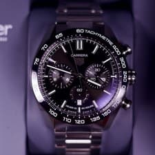 TAG Heuer Carrera CBN2A1B Chronograph 44mm Full Set Warranty Men's Watch Black