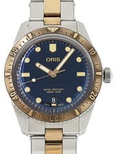 ORIS Divers 65 01 733 7707 4355 07 8 20 17 40mm Blue Dial Steel Box Card #T281