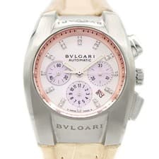 Bvlgari EG35SCH 21P Diamond Pink Shell Dial Automatic Watch 35x44mm Ladies