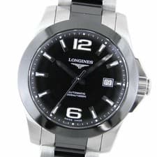 LONGINES men's watch Conquest L3.657.4.56.7 automatic winding 300m waterproof