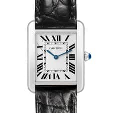 Cartier Tank Solo Silver Roman Dial Steel Ladies Watch W5200005