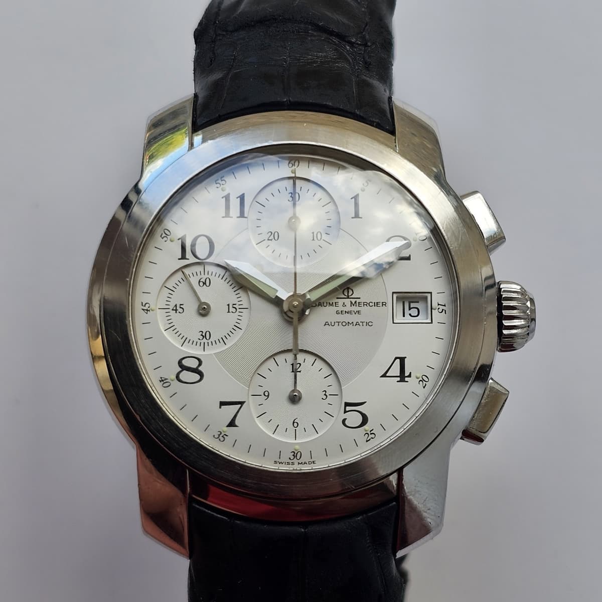 Baume & Mercier Capeland Chronograph Automatic Men's Wristwatch Box And Papers