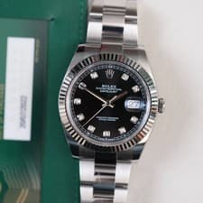 Rolex Datejust 126334 Silver Oyster Bracelet with Silver Bezel diamonds 2022