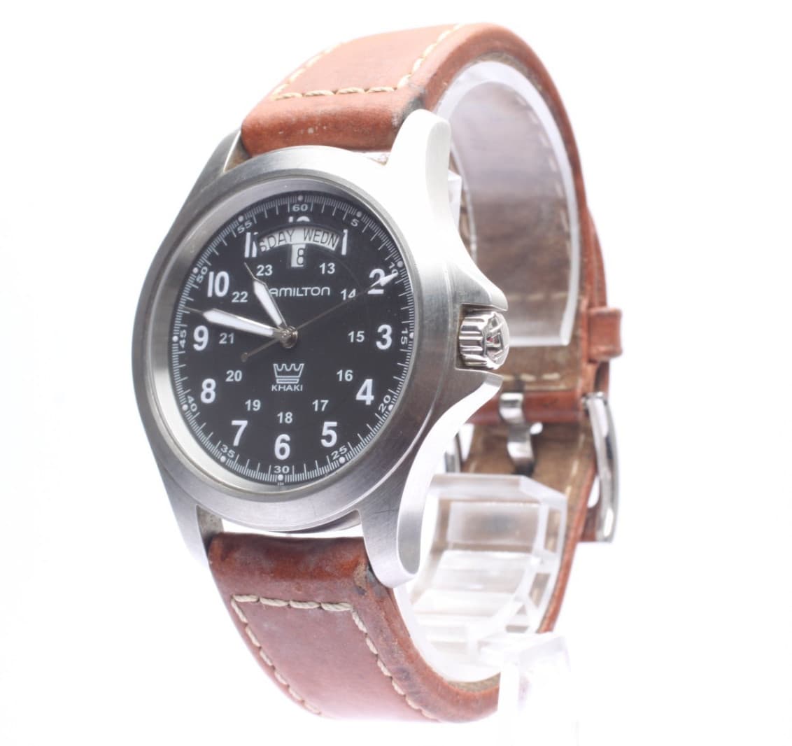 [Near MINT] Hamilton Khaki Field H644510 Black Dial 40mm Men's Quartz Watch