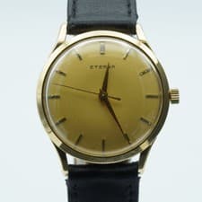 ETERNA Kontiki Mens Watch 35mm 18K 750 Yellow Gold Vintage, Good Condition 1