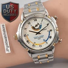 BOX Seiko Yacht Timer 8M37-7000 White Dial Chronograph Quartz Men's Watch