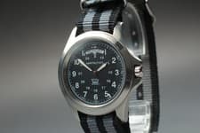 [Near MINT] Hamilton Khaki Field H644510 42mm Black Dial Day/Date Qz Men's Watch