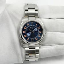 Rolex Air King 114200 Oyster Perpetual 34MM Blue Concentric Dial Stainless Steel