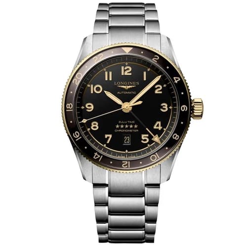 NEW Longines Spirit Zulu Time 42mm GMT 18kt Bezel Men's Watch L38125536