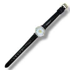 Hermes Wristwatch Sellier Quartz Gold Leather Strap White Dial Women's