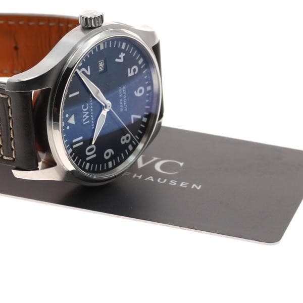 IWC SCHAFFHAUSEN PILOT WATCH MARK XVIII IW327010 40mm SS Navy Dial Date #C319