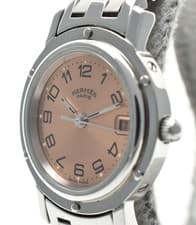 [Excellent+5] HERMES Clipper CL4.210 Date Gold Dial 24mm Qz Women's Watch Japan