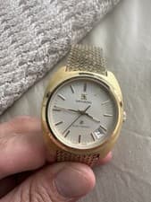 Vintage Movado Watch Electrical Gold Bracelet Mesh 1970s - New battery