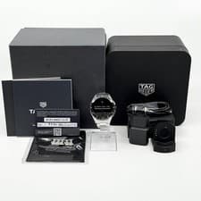 TAG Heuer Watch Connected XEA3541 Silver Black Men's Auth Rare w/Box, Warranty