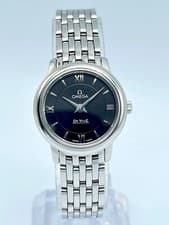 Omega De Ville Prestige Black Dial 24.4 mm Stainless Steel Quartz Box Papers