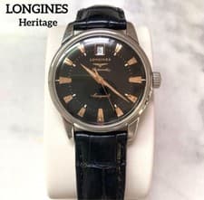 Longines Heritage Watch Automatic Black Leather Strap Used