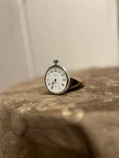 Longines 1999 Silver Pocket Watch Roman Dial Guarantee Box From Japan