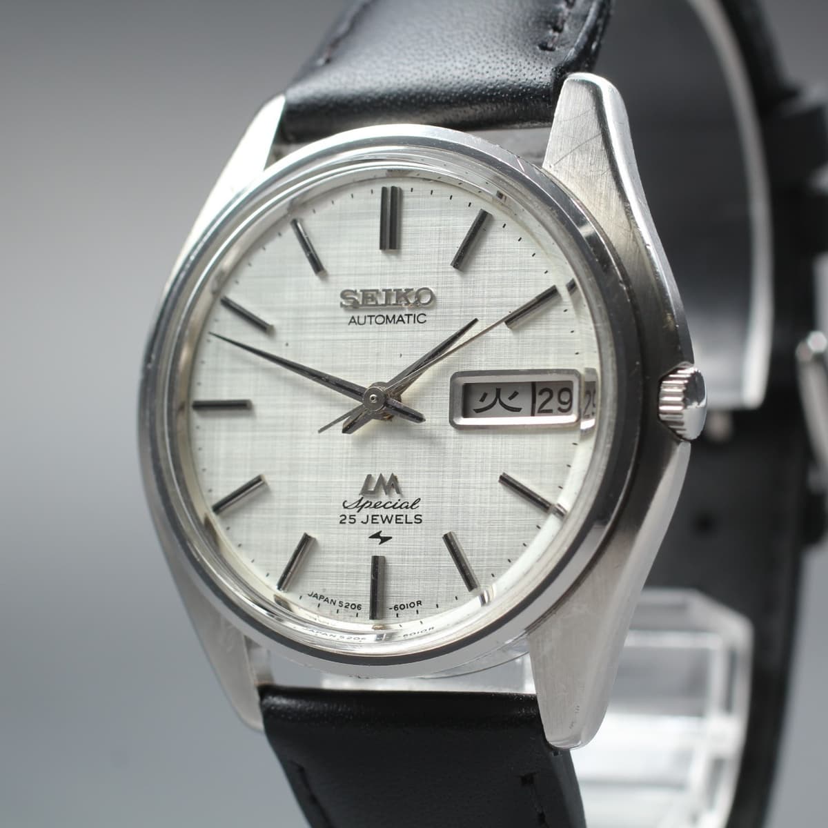 [N MINT] Vintage SEIKO Lord Matic Special 5206-6010 Linen Men's AT Watch JP U905