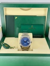 Rolex Datejust 41 Blue Roman Dial on Oyster 126334 Complete 2020