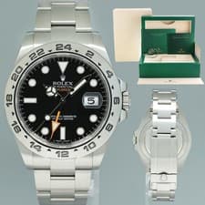 2018 MINT Rolex 216570 Explorer II 42mm Black Dial Steel Oyster Watch Box