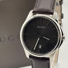 Gucci YA126318 Quartz Watch Rare Boxed Used 43mm 20cm Wrist Excellent