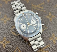 Bulova Chronograph 666 Feet Blue Dial Diver Vintage Caliber 7733 Swiss Made