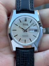 Vintage Doxa Automatic Synchron Neuchatel Day Date Swiss Made Men’s Watch 36mm