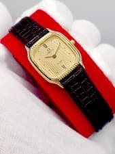 ❤SWISS [WORKS] 1980s Omega DeVille Rare 20mm Gold Filled Quartz Women's Watch