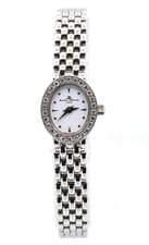Baume & Mercier Geneve MX000M7L 14k W/g Diamond white dial 15mm Quartz watch 28g