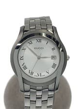 GUCCI 5500M Silver Dial Quartz Classic Watch Near Mint JAPAN