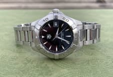 Ladies Tag Heuer Aquaracer 32mm Black Dial Quartz Watch WAY1310