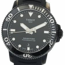 TISSOT WATCH T120.407.37.051.00 SEASTAR 1000 DATE AUTOMATIC BLACK DIAL SS MEN'S